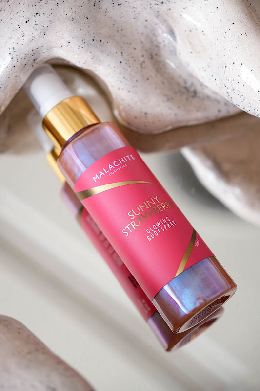 Mirdzošs ķermeņa sprejs "Zemene", 100 ml