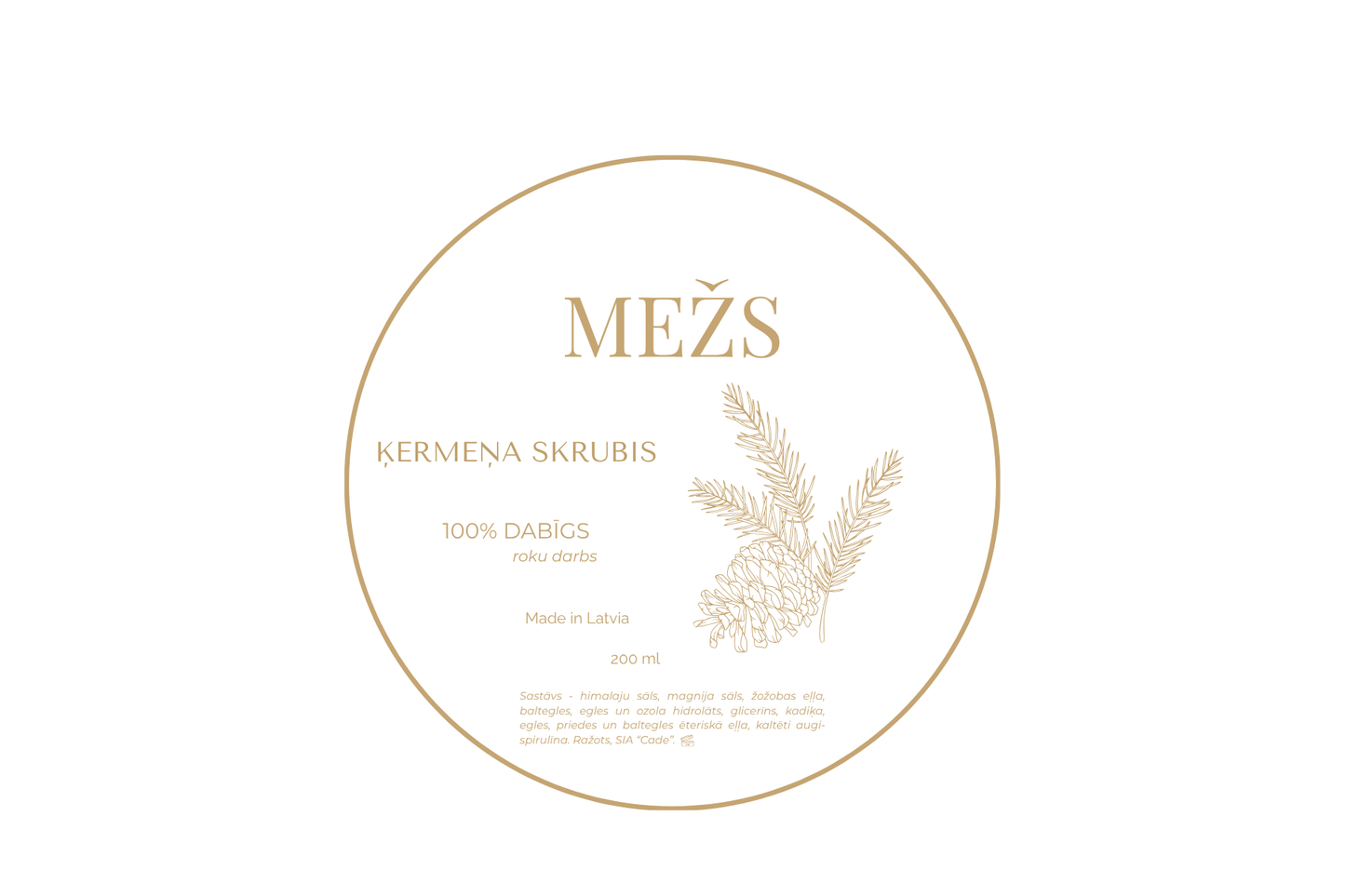 MEŽS — ķermeņa skrubis, 200 ml