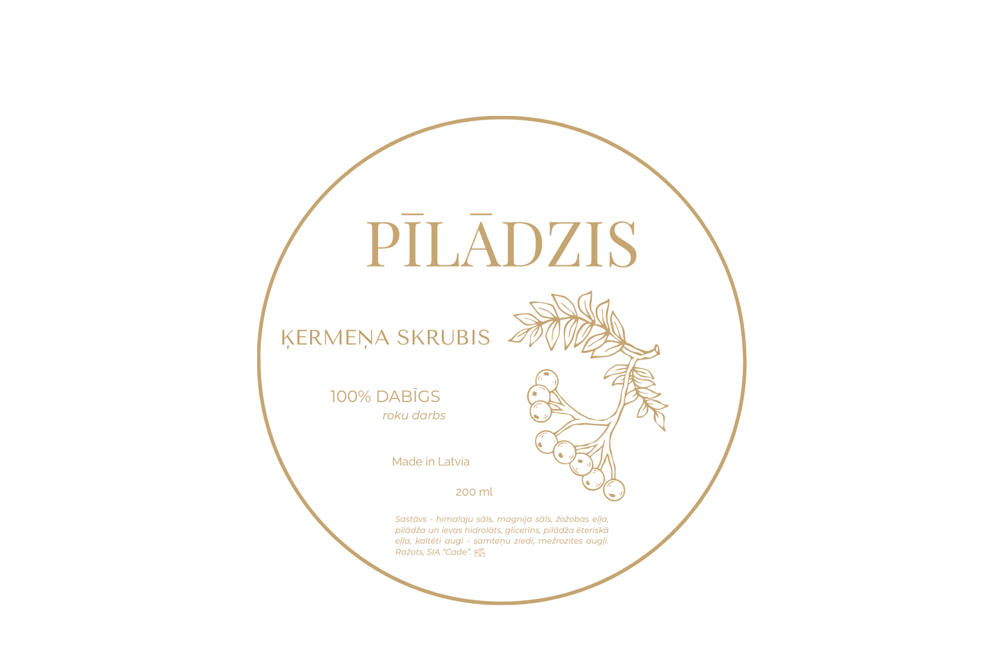 PĪLĀDZIS - ķermeņa skrubis, 200ml