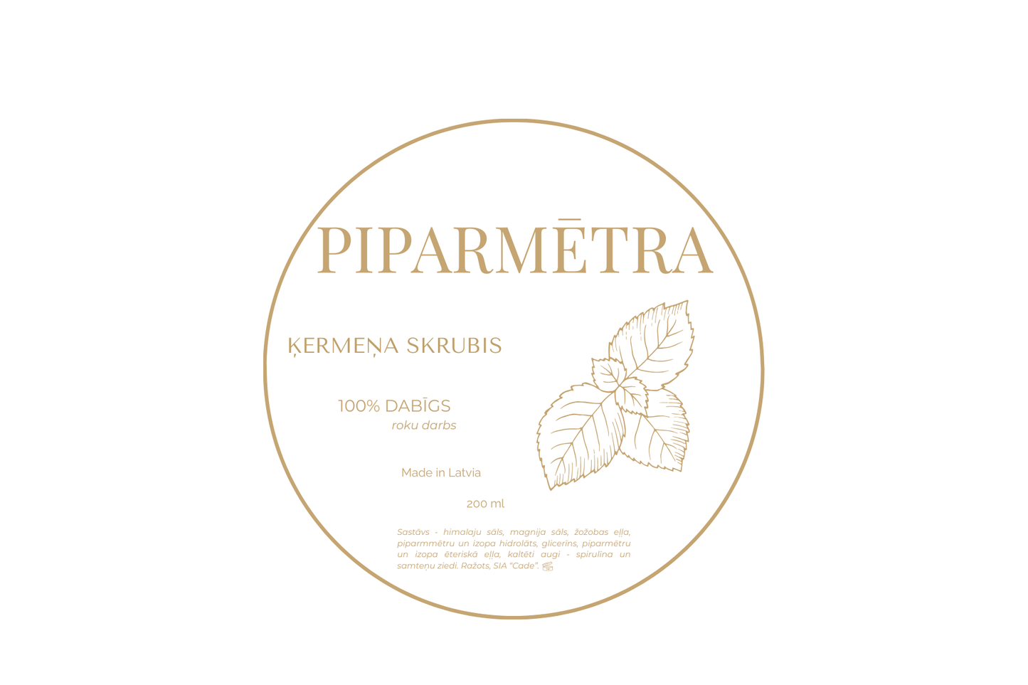 PIPARMĒTRA — ķermeņa skrubis, 200 ml