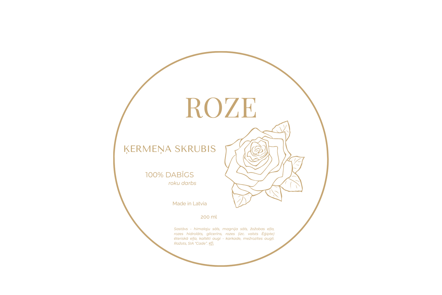ROZE — ķermeņa skrubis, 200ml